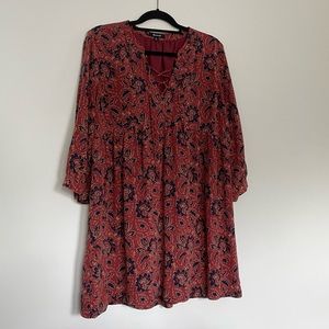 Madewell Assam Silk Floral Dress XL